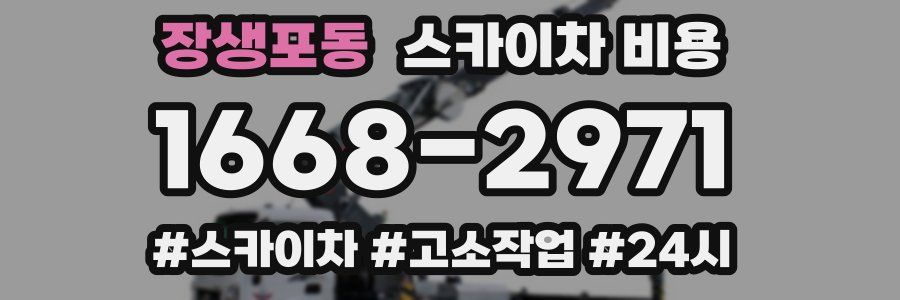 장생포동 스카이차 비용