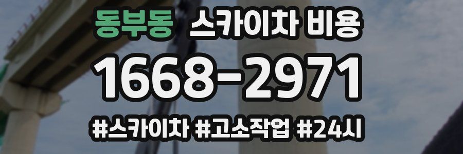 동부동 스카이차 비용