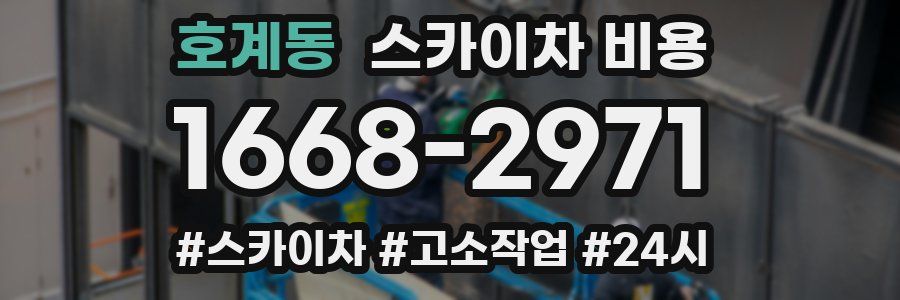 호계동 스카이차 비용