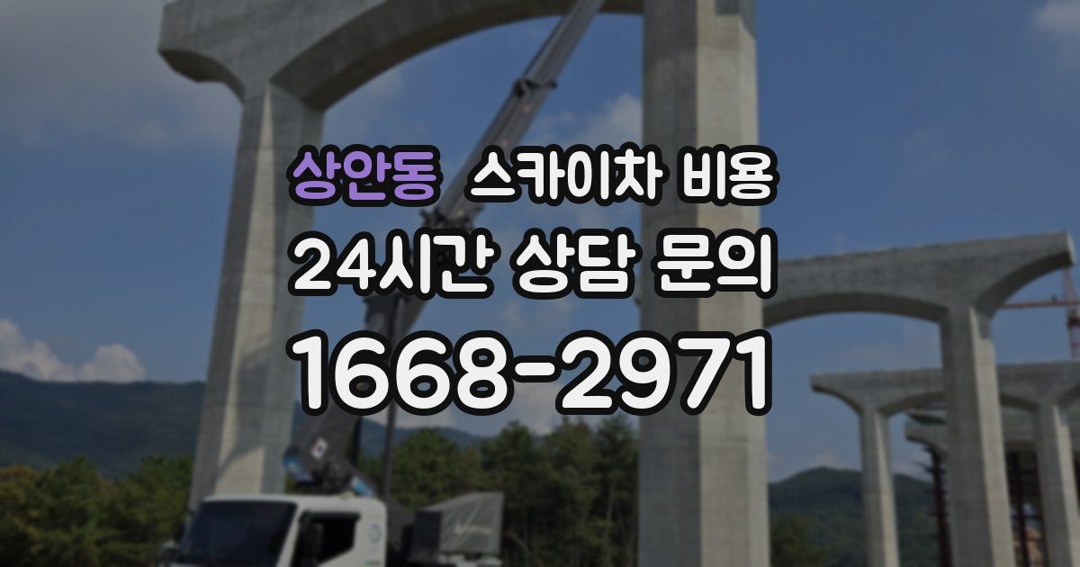상안동 스카이차 비용
