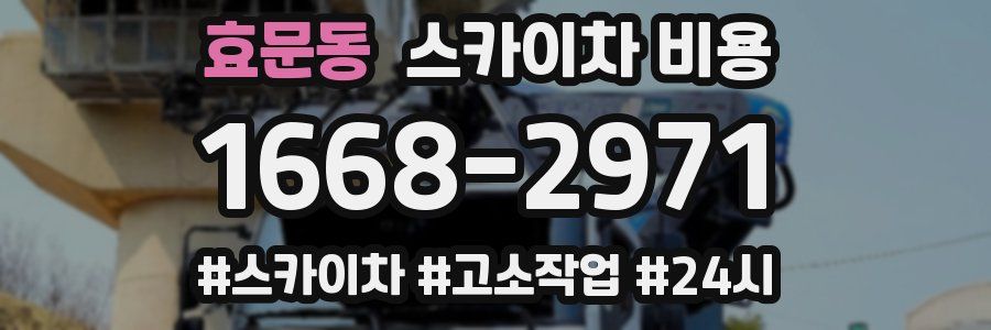 효문동 스카이차 비용