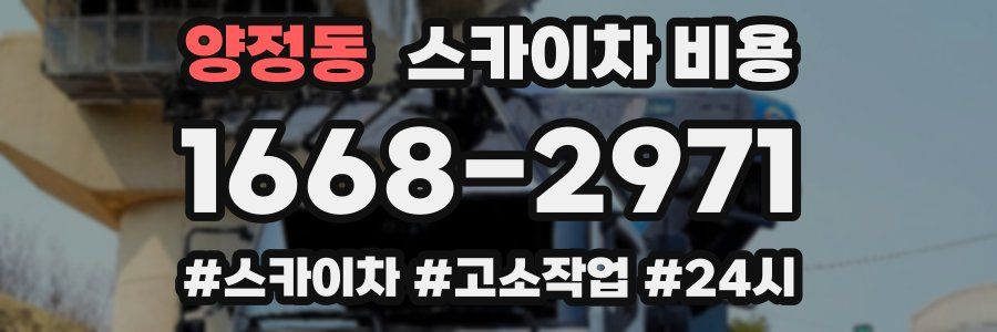 양정동 스카이차 비용