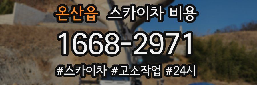 온산읍 스카이차 비용