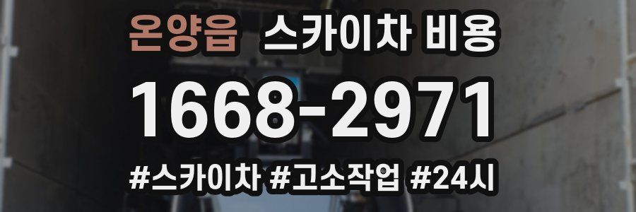 온양읍 스카이차 비용