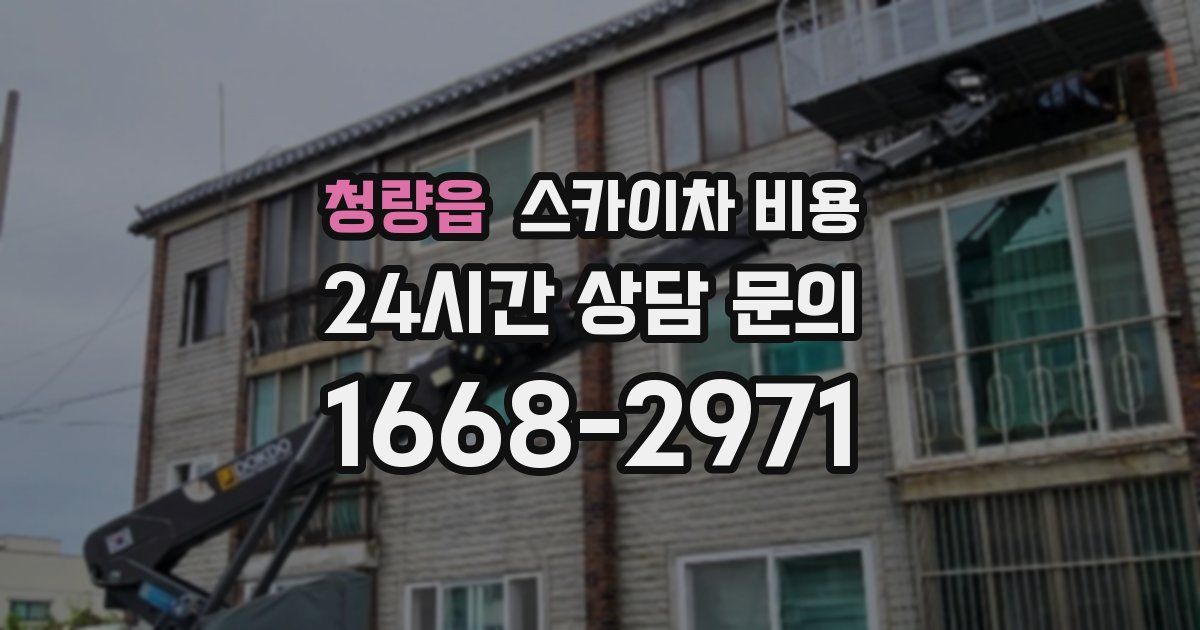 청량읍 스카이차 비용