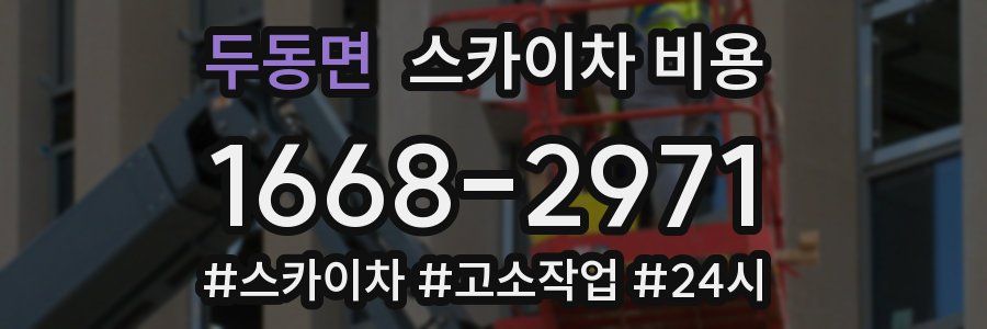 두동면 스카이차 비용