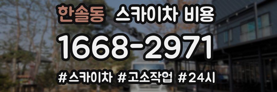 한솔동 스카이차 비용