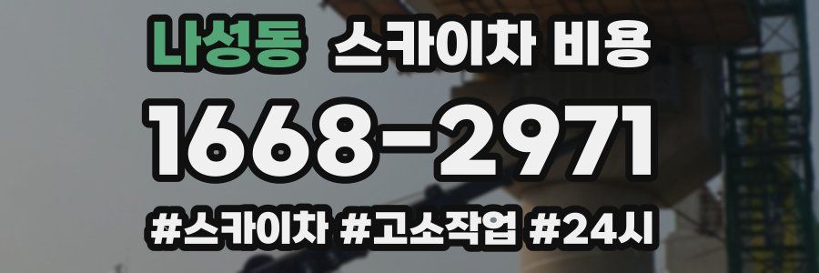 나성동 스카이차 비용