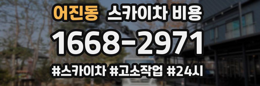 어진동 스카이차 비용