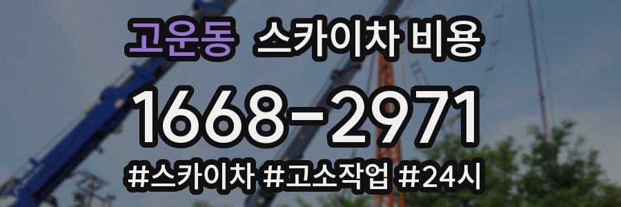 고운동 스카이차 비용