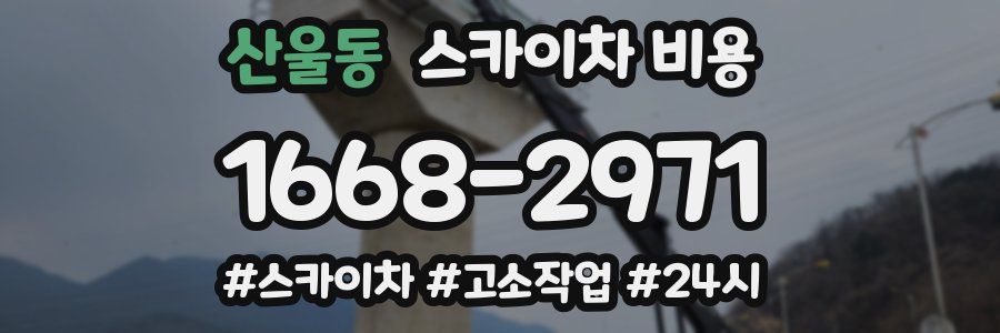 산울동 스카이차 비용