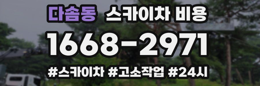 다솜동 스카이차 비용