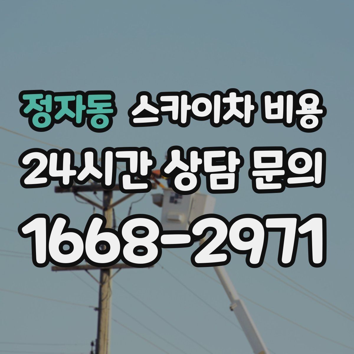 정자동 스카이차 비용 작업 유형별로 달라지는 포인트 총정리