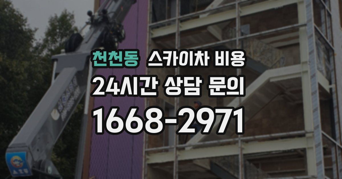 천천동 스카이차 비용