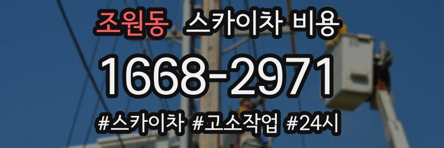 조원동 스카이차 비용