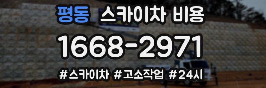 평동 스카이차 비용