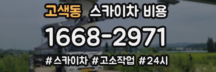 고색동 스카이차 비용