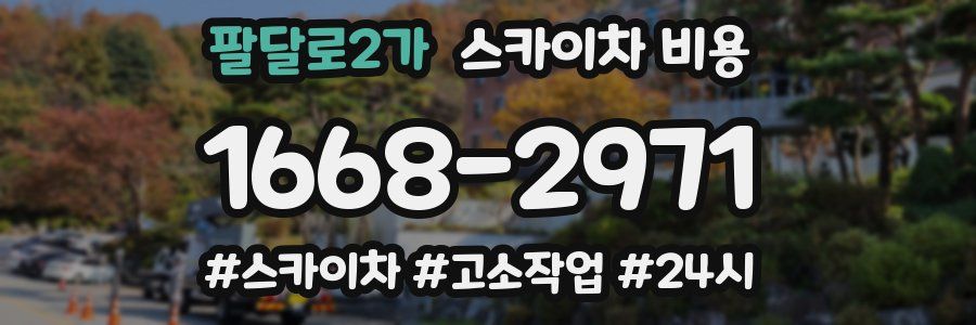 팔달로2가 스카이차 비용