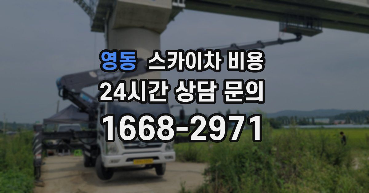 영동 스카이차 비용