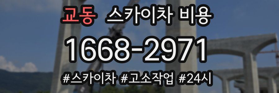 교동 스카이차 비용