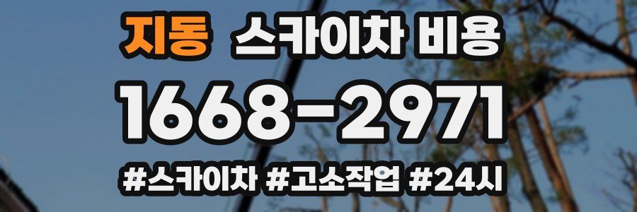 지동 스카이차 비용