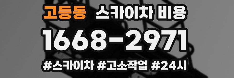 고등동 스카이차 비용