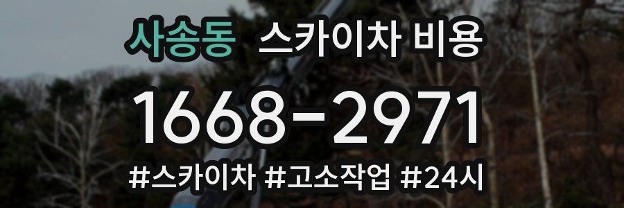 사송동 스카이차 비용