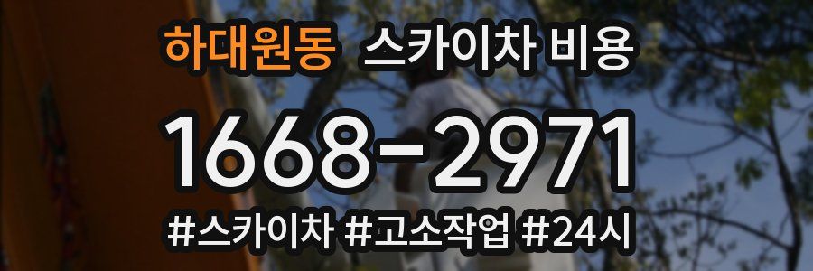 하대원동 스카이차 비용