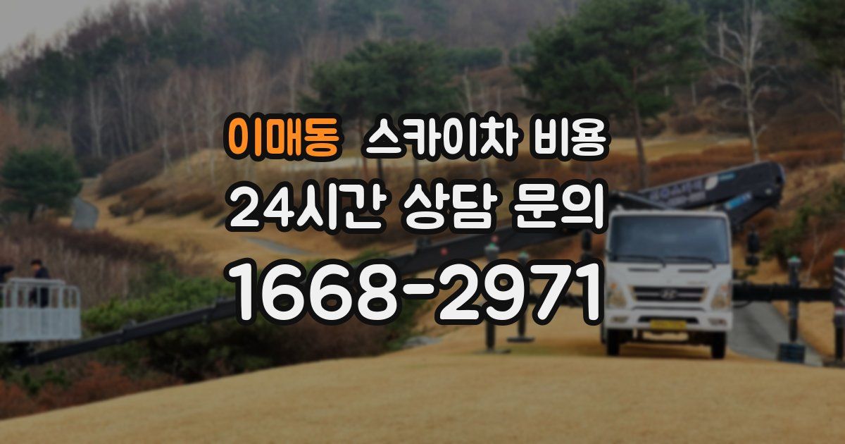 이매동 스카이차 비용