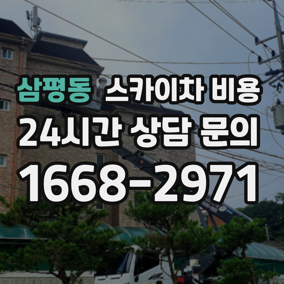 삼평동 스카이차 비용
