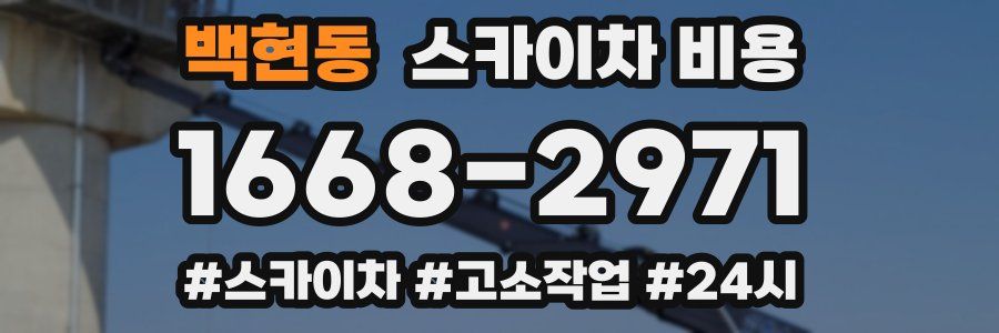 백현동 스카이차 비용