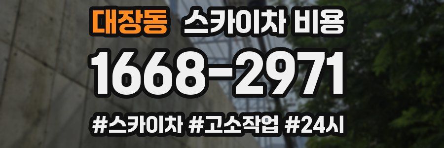 대장동 스카이차 비용