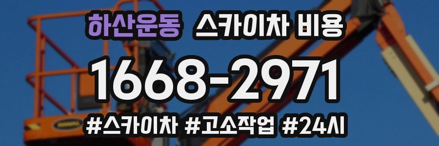 하산운동 스카이차 비용