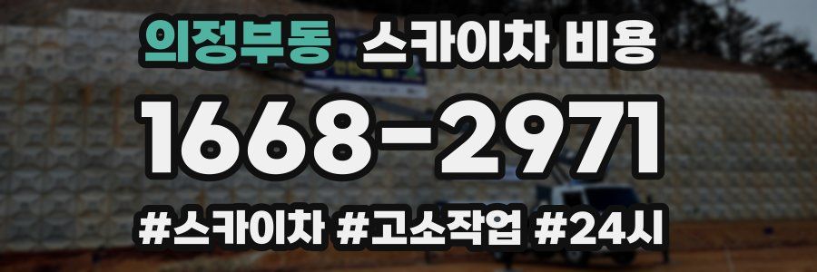 의정부동 스카이차 비용