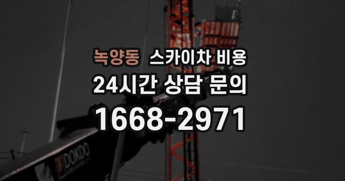 녹양동 스카이차 비용