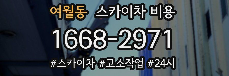 여월동 스카이차 비용