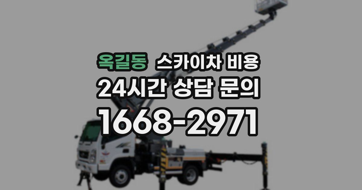 옥길동 스카이차 비용