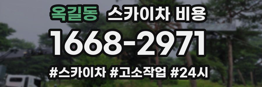 옥길동 스카이차 비용