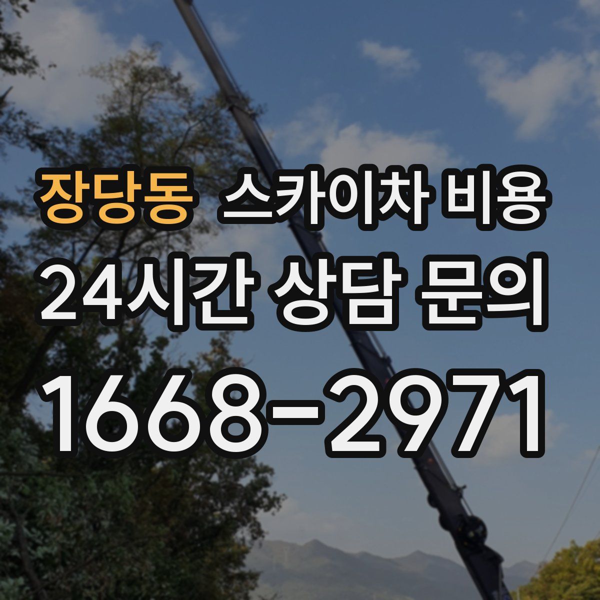 장당동 스카이차 비용