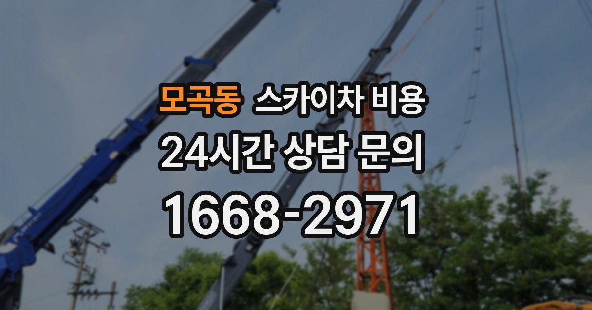 모곡동 스카이차 비용