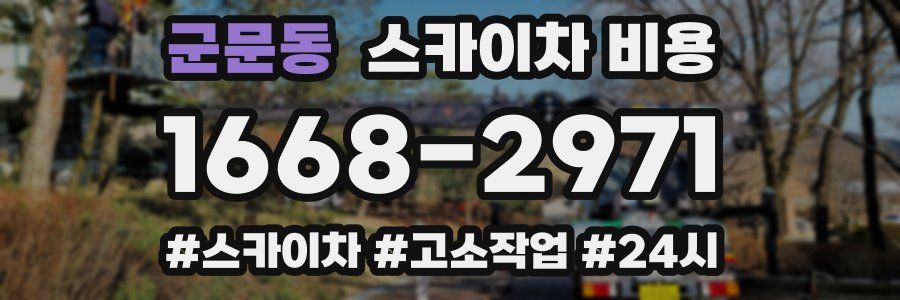 군문동 스카이차 비용