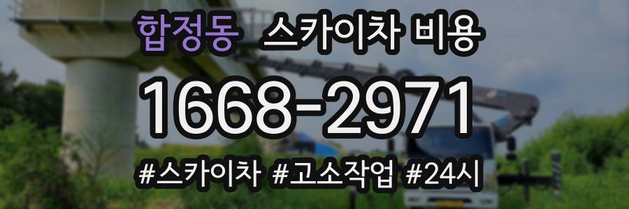 합정동 스카이차 비용