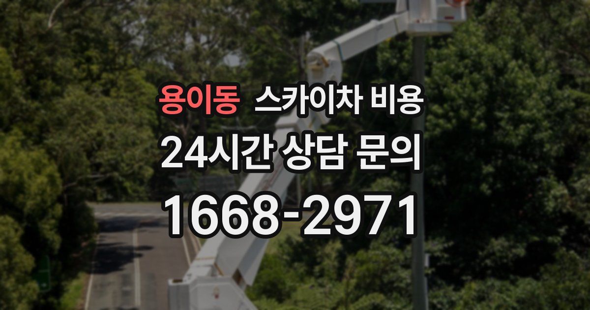 용이동 스카이차 비용