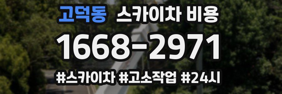 고덕동 스카이차 비용