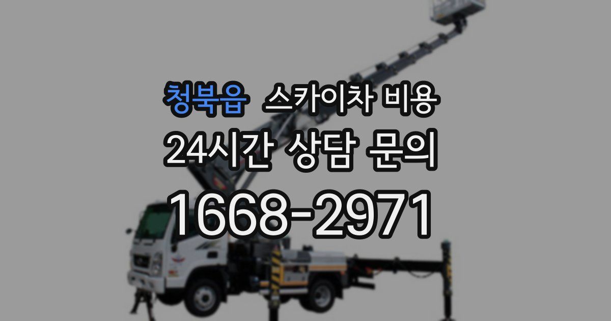 청북읍 스카이차 비용