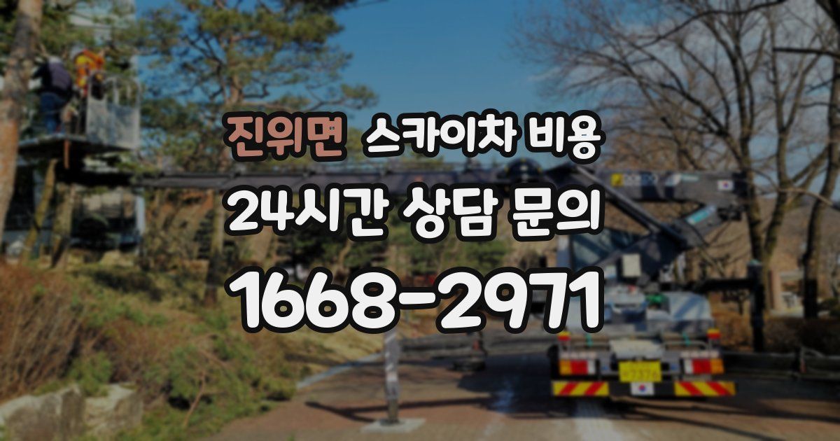 진위면 스카이차 비용