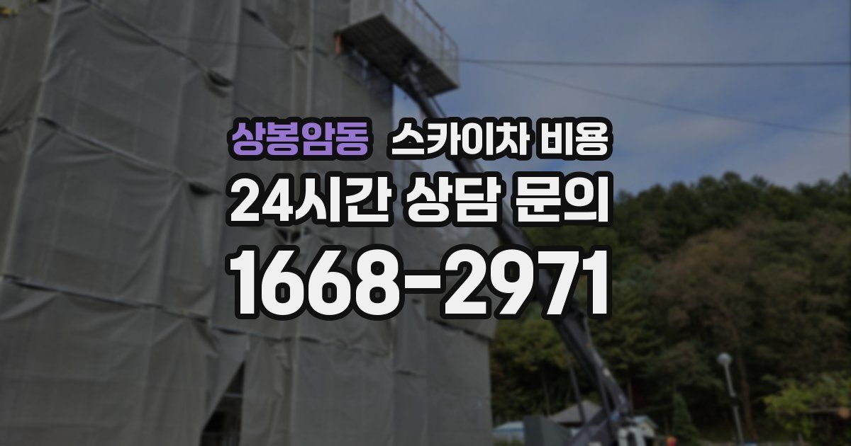 상봉암동 스카이차 비용