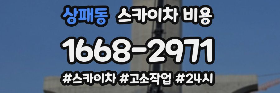 상패동 스카이차 비용