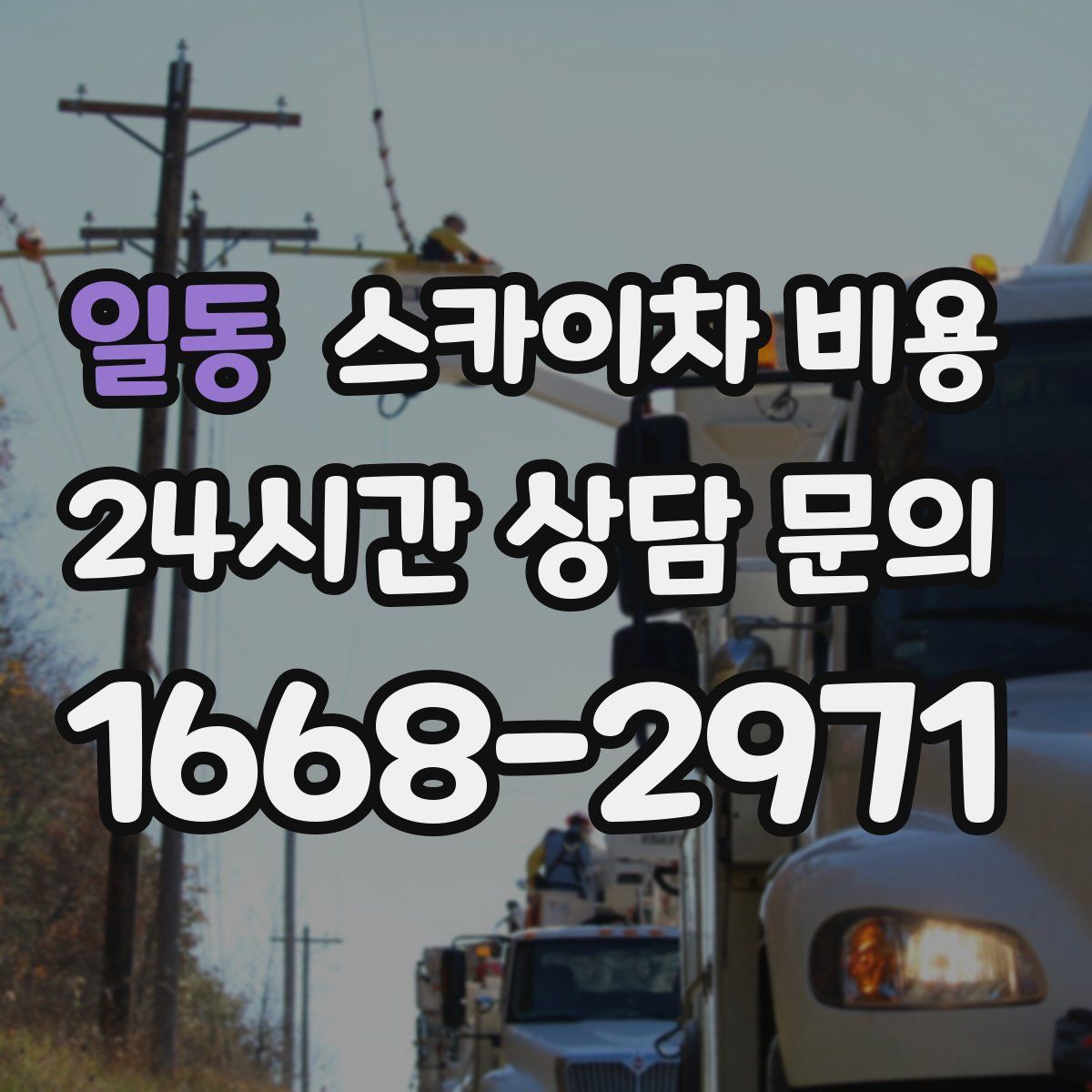 일동 스카이차 비용