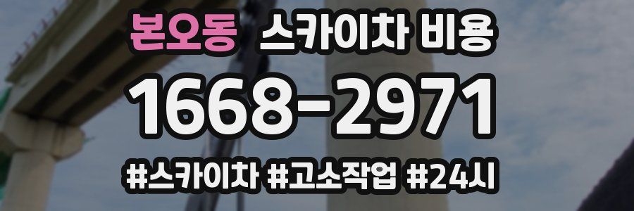 본오동 스카이차 비용